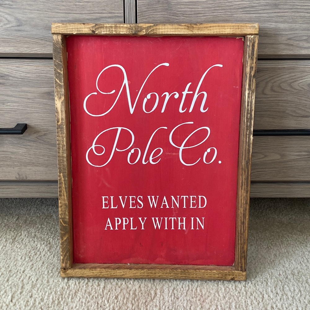Wooden Christmas Sign